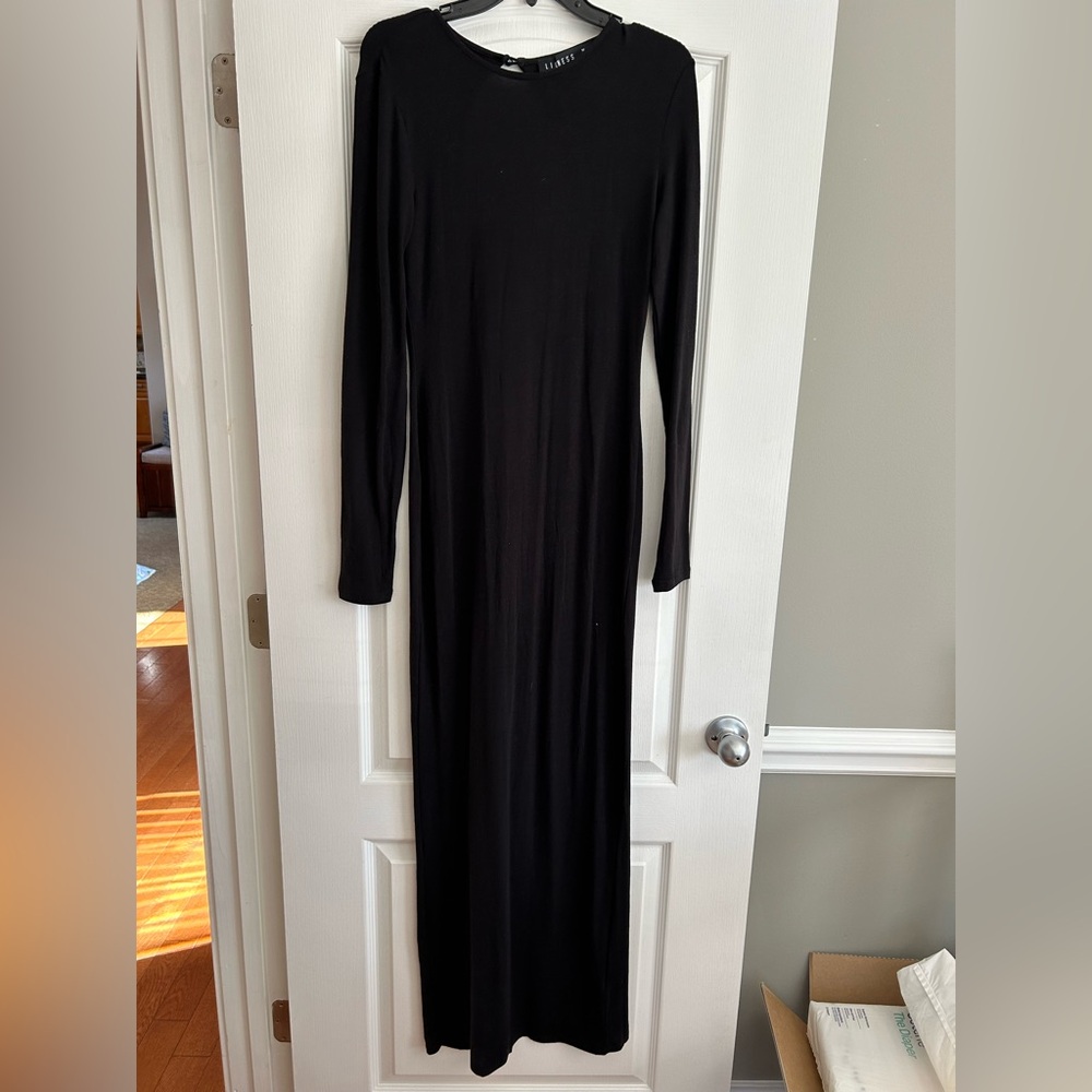 Lioness Black Long Sleeve Maxi Dress